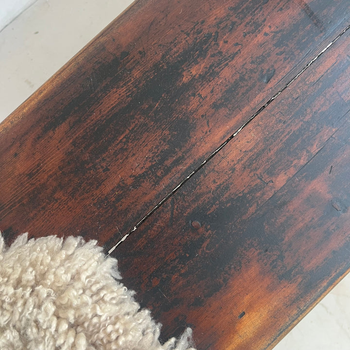 Vintage Dark Pine Church Bench | Ophelia
