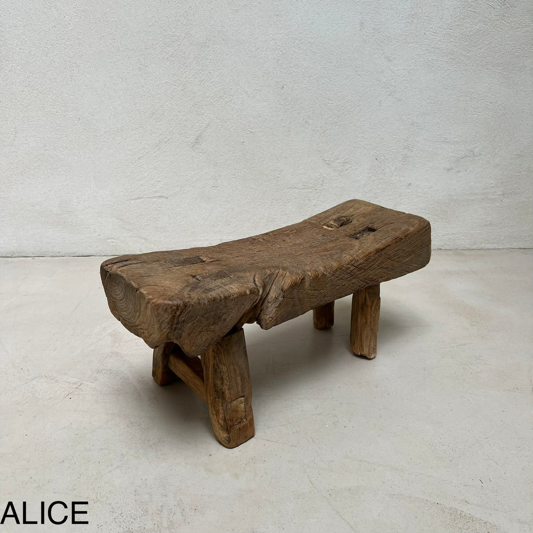 Antique rustic wood footstool (Select from photo)