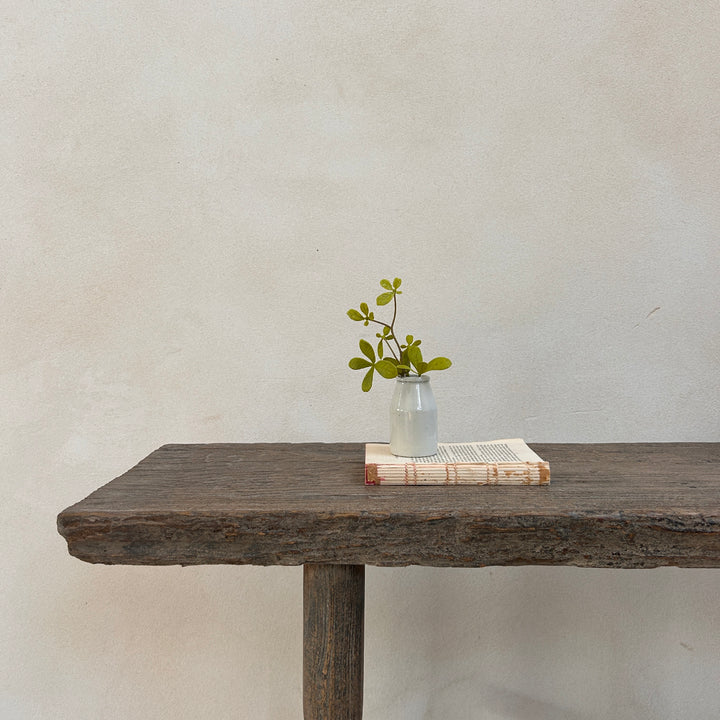 Antique rustic elm console table | Gus
