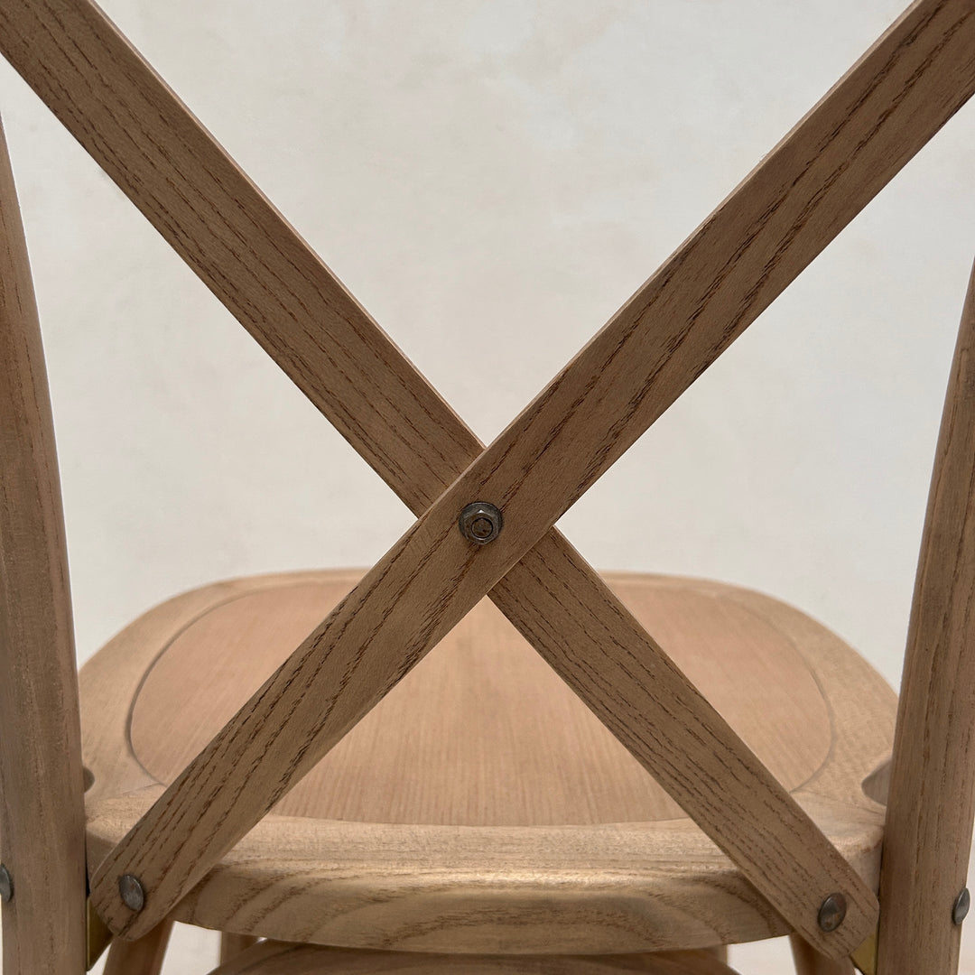 Wooden Cross Back Dining Chair