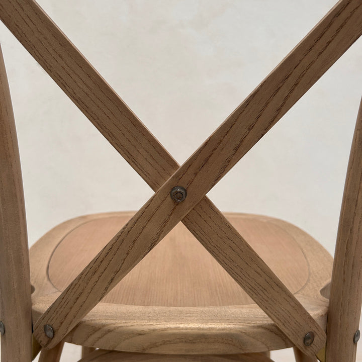 Wooden Cross Back Dining Chair