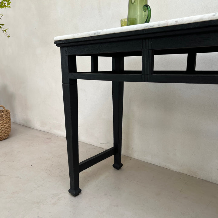 Vintage Marble Top Console Table | Cliffe