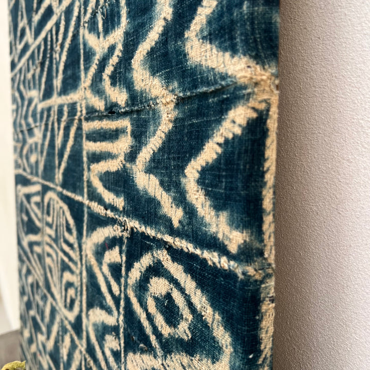 Antique Tribal Indigo Textile Artwork | 120 X 90