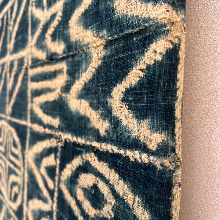 Antique Tribal Indigo Textile Artwork | 120 X 90
