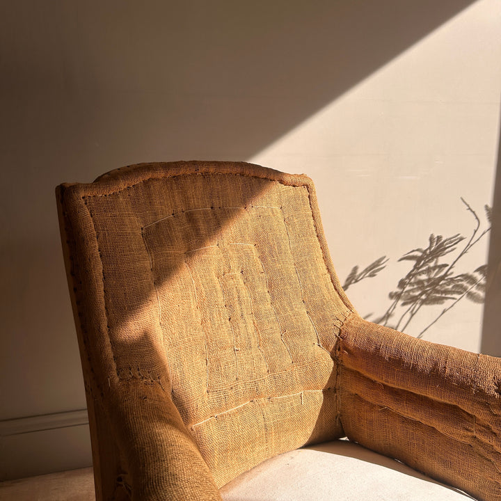 Antique French Deconstructed Armchair &amp; Footstool | Louise