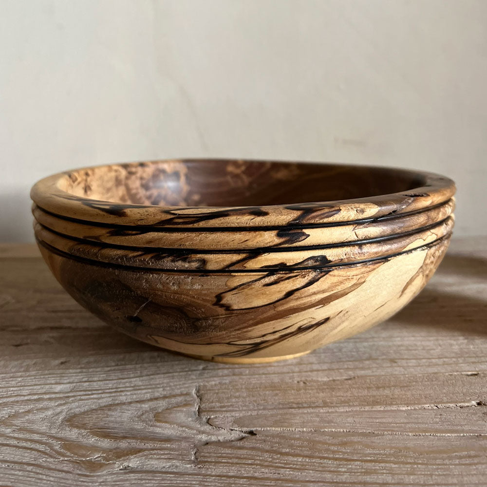 Hand carved wooden Beech bowl A