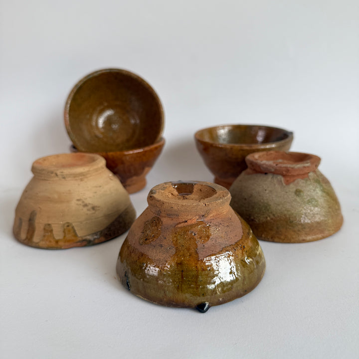 Stoneware ochre hand made bowl