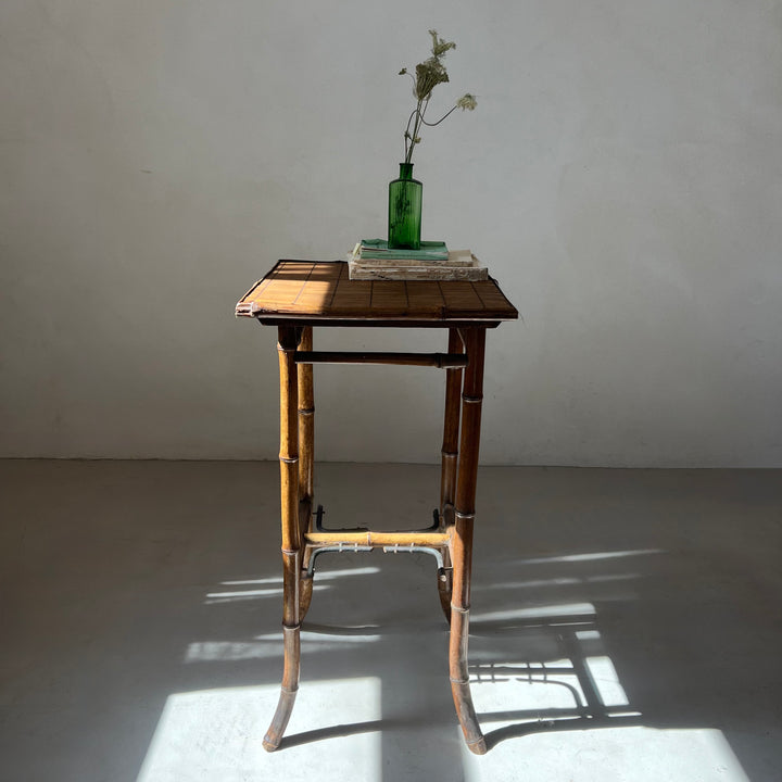 Vintage bamboo side table
