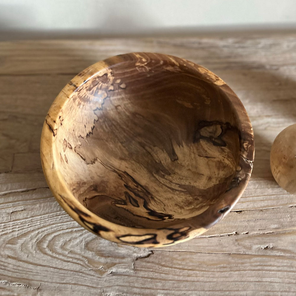 Hand carved wooden Beech bowl A