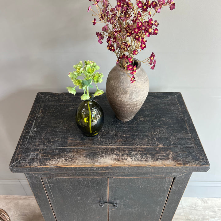 Antique small black cabinet | Stanley