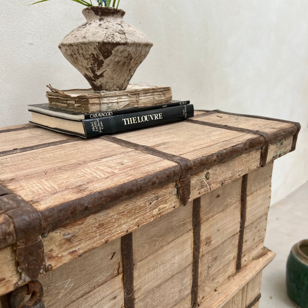 White Washed Teak Lift-Top Console Table | Neilah