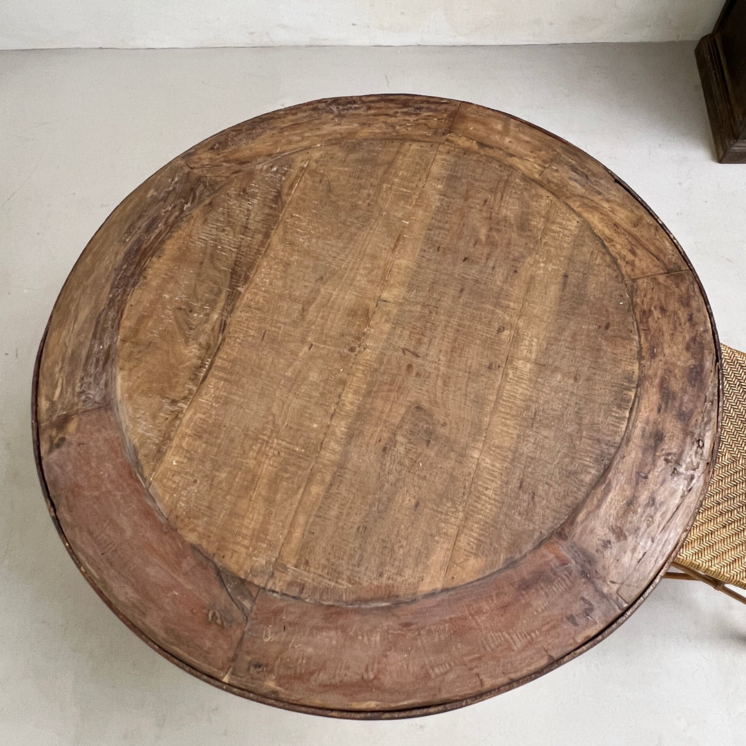 Salvaged Teak Round Dining Table