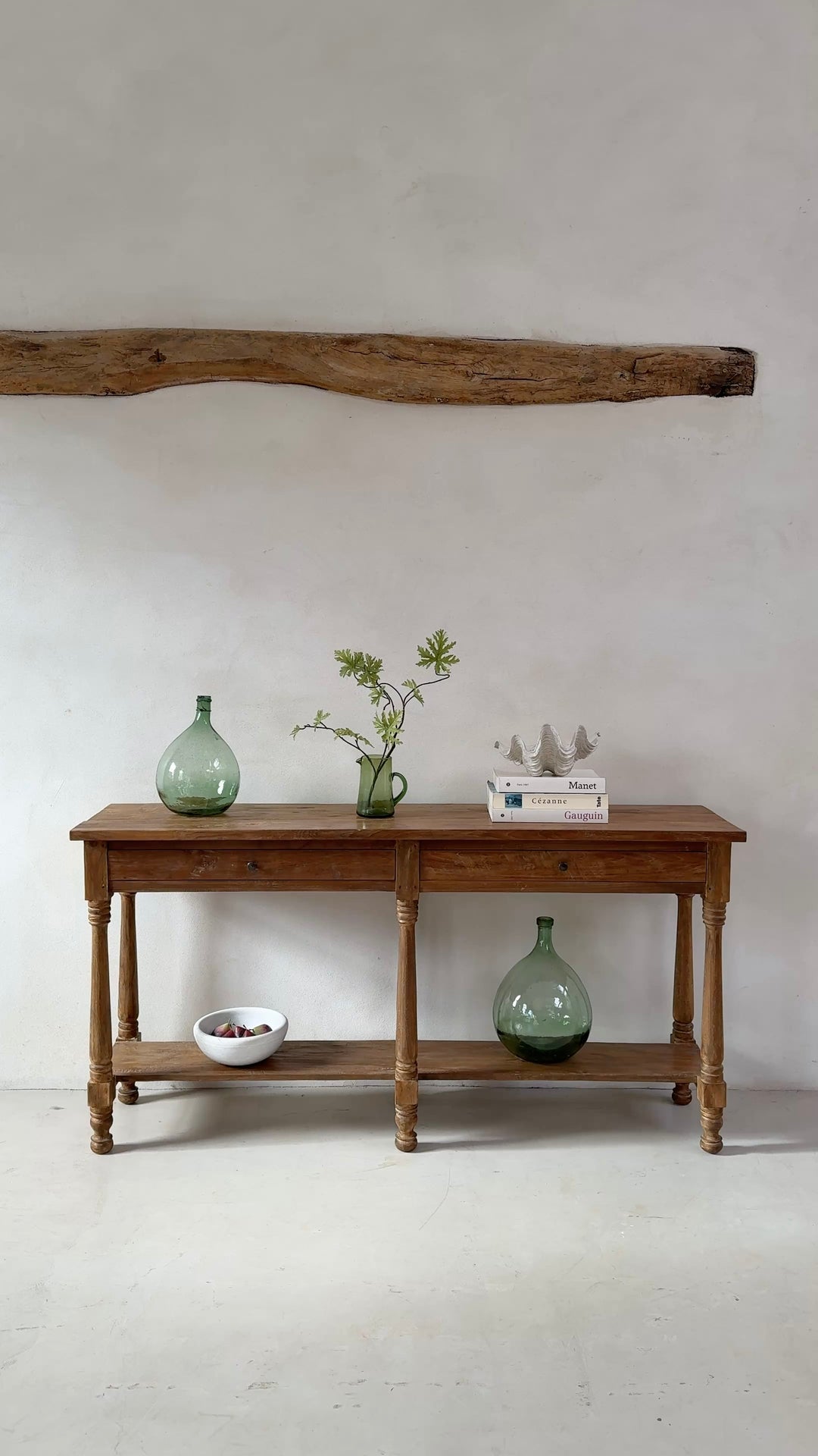 Reclaimed Dark Wood Console Table With Drawers | George
