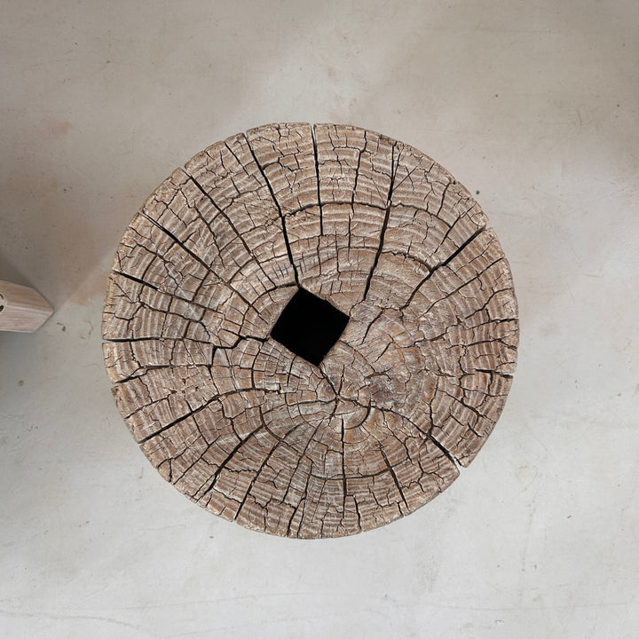 Antique wheel hub Side Table | Myrtle