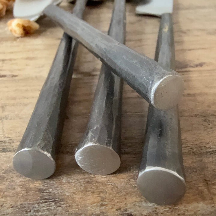 Steel Cutlery Set With Hand Forged Handles