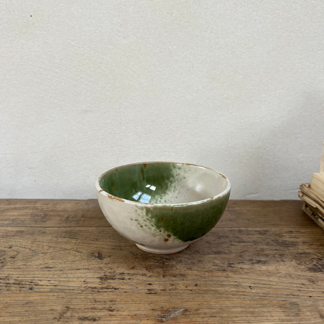 Green + White Splatter Bowl