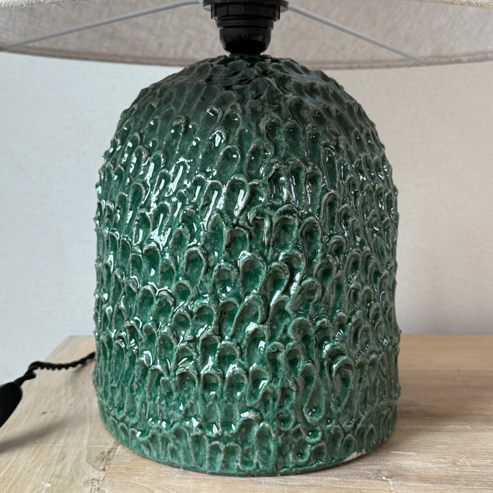 Green Glazed Ceramic Table Lamp
