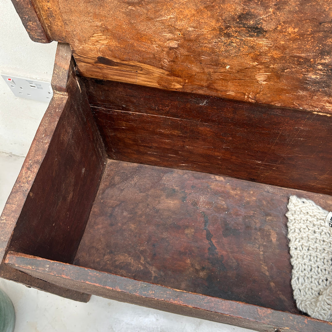 Antique wooden coffer storage box | Adelia