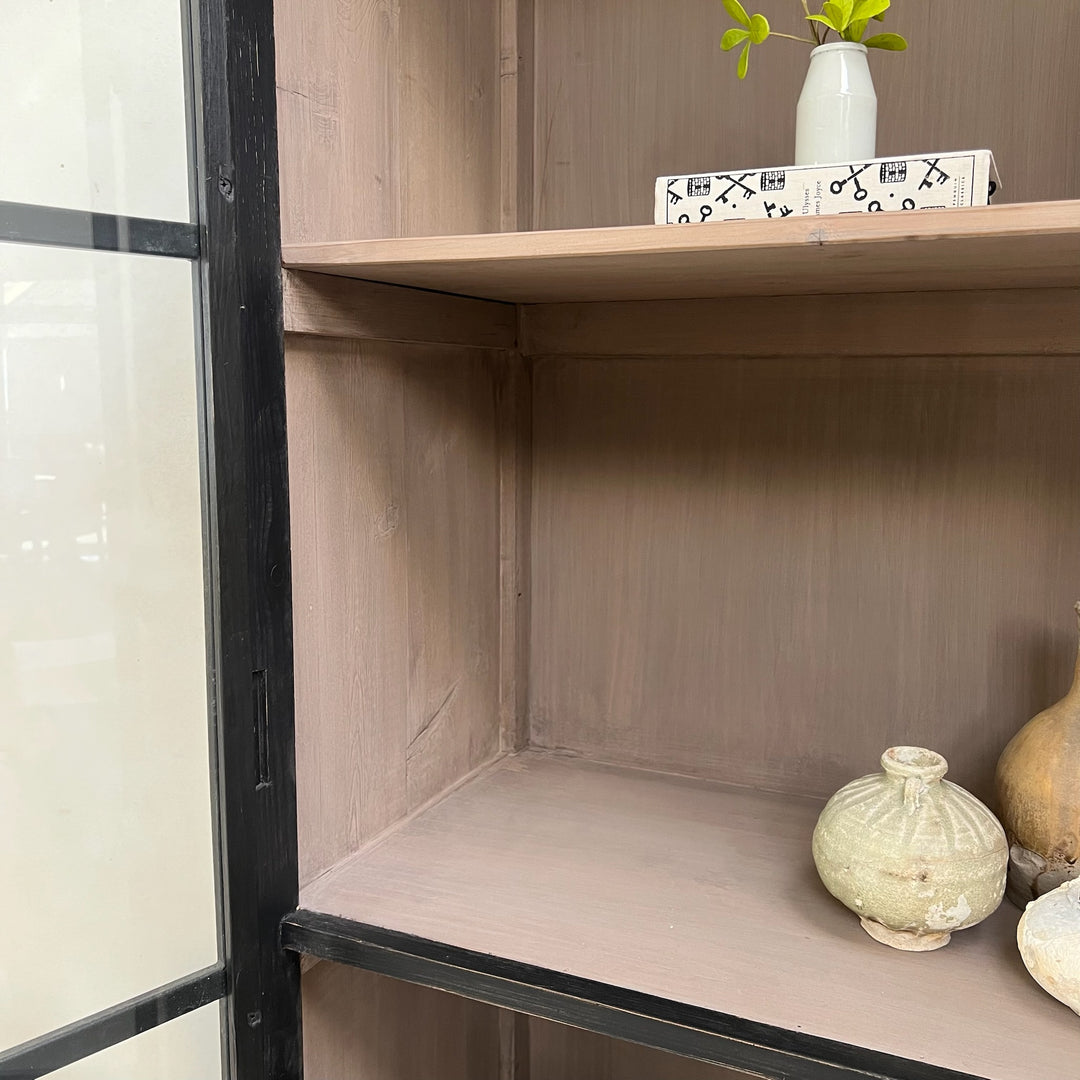 Glass Glazed Black Cabinet | Cookham