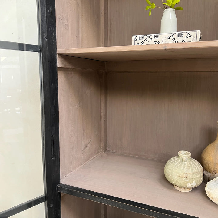 Glass Glazed Black Cabinet | Cookham