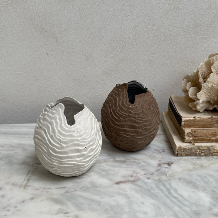 Small pear shaped vase | Oatmeal