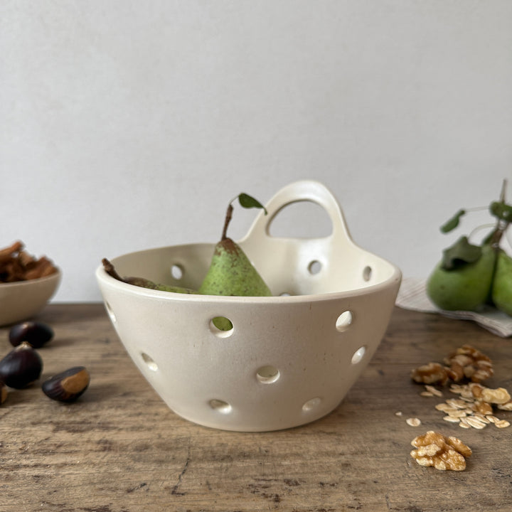 Handmade Stoneware Kitchen Strainer