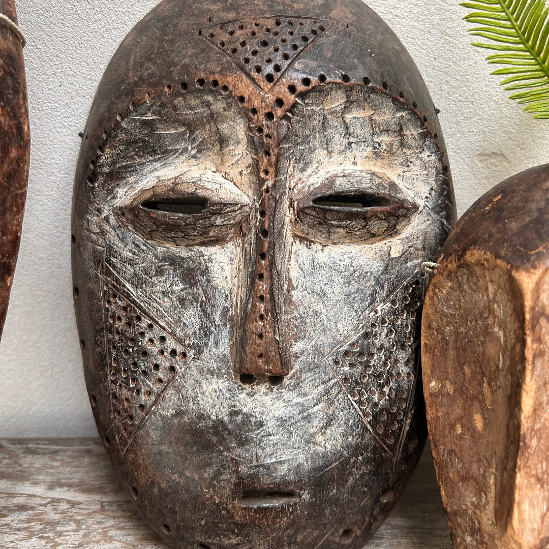 Antique West African tribal masks