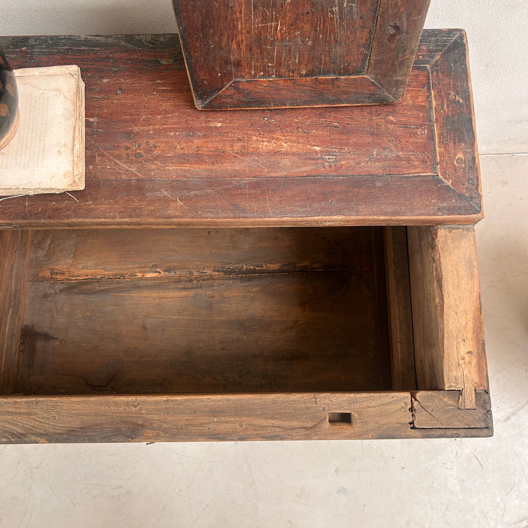 Antique Dark Wood Storage Chest | Jude