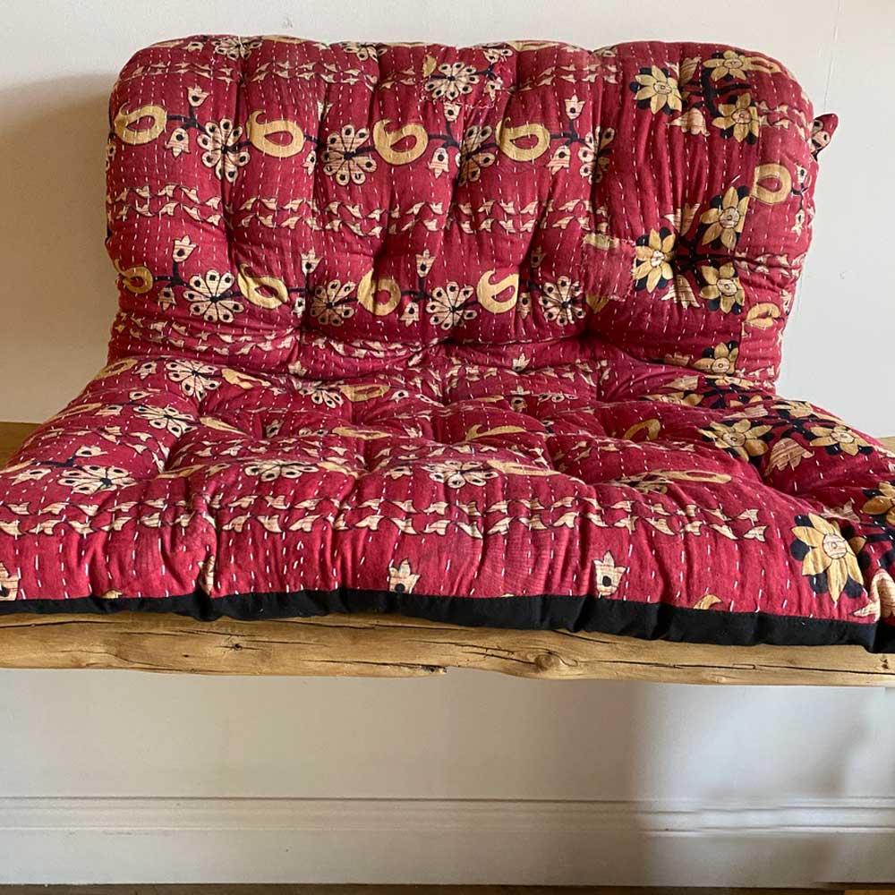 Vintage Sari Kantha mattress | Abya