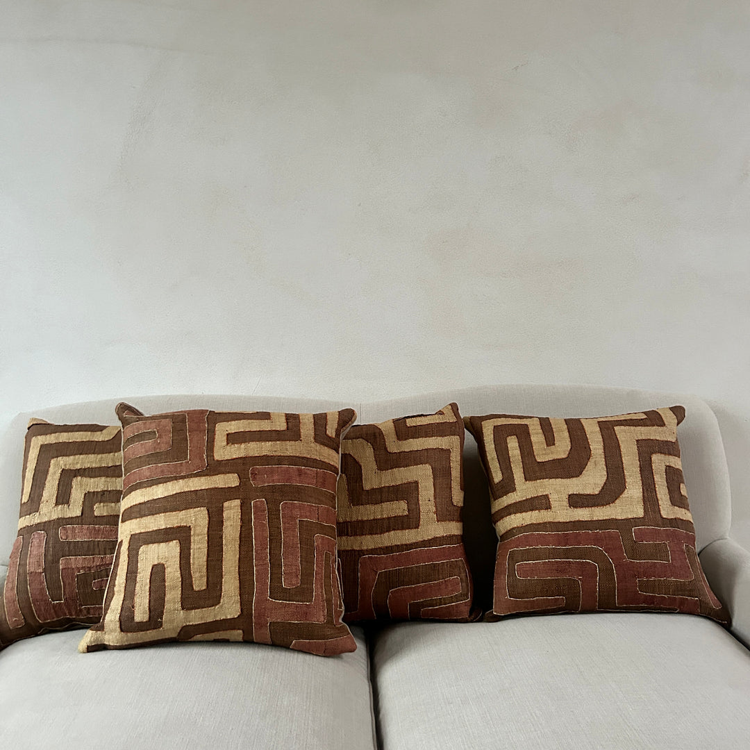 African Kuba Cloth Cushion | Nia 