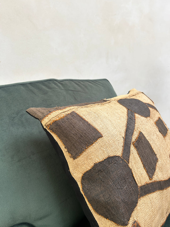 African Kuba Cloth Cushion | Nia Circles