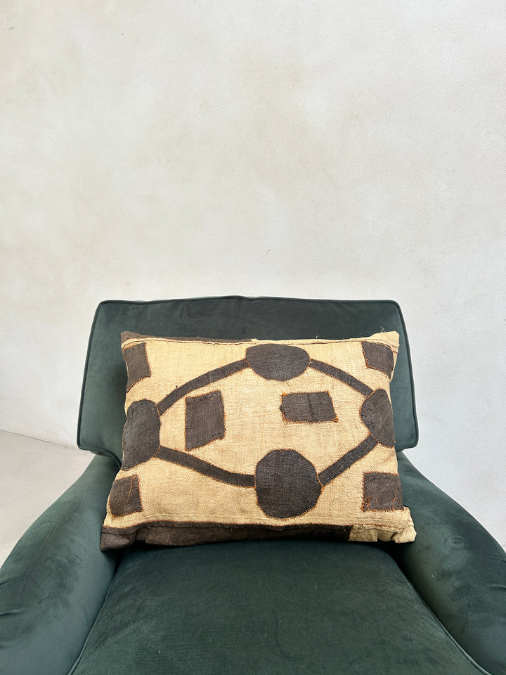 African Kuba Cloth Cushion | Nia Circles