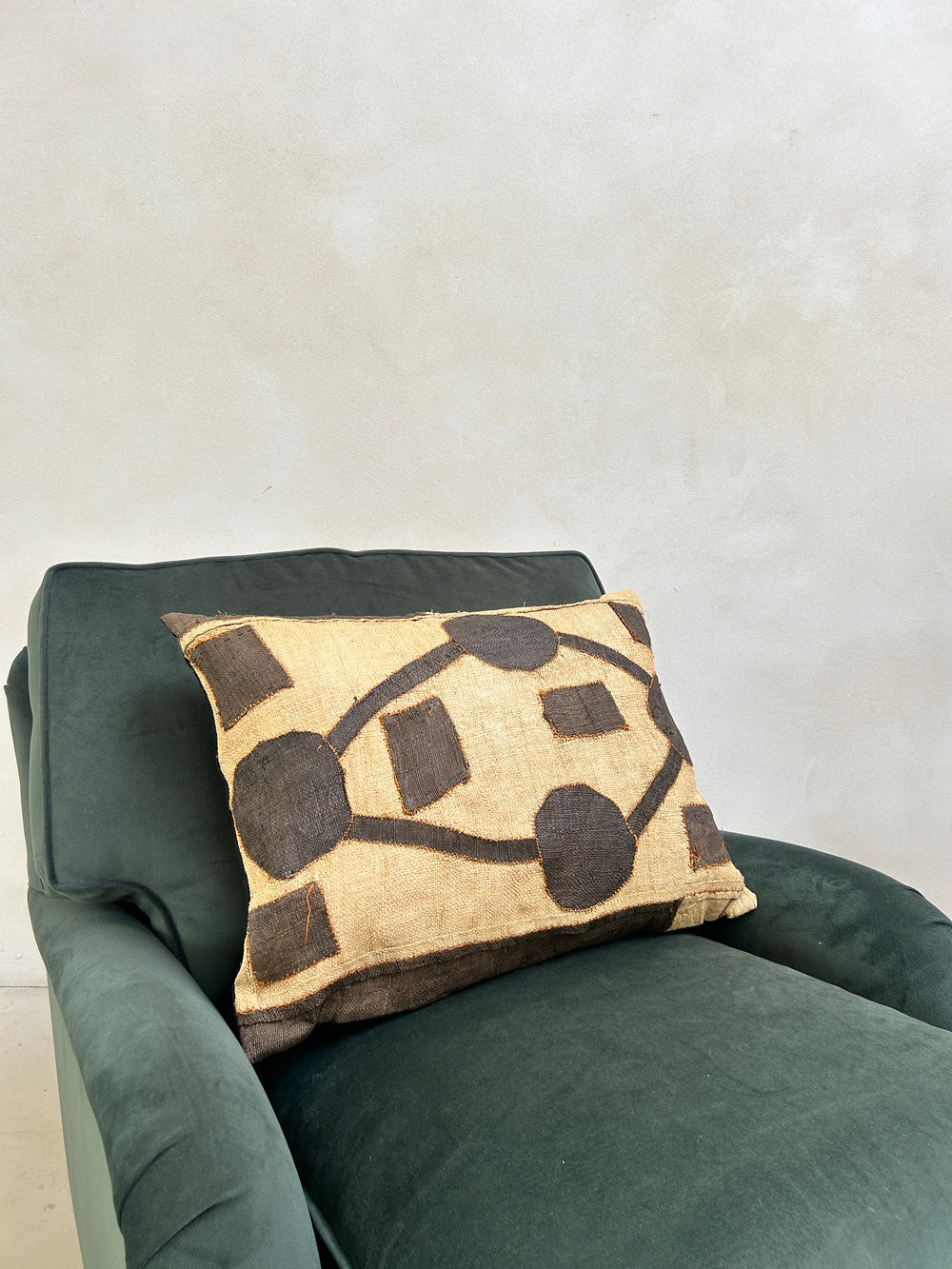 African Kuba Cloth Cushion | Nia Circles