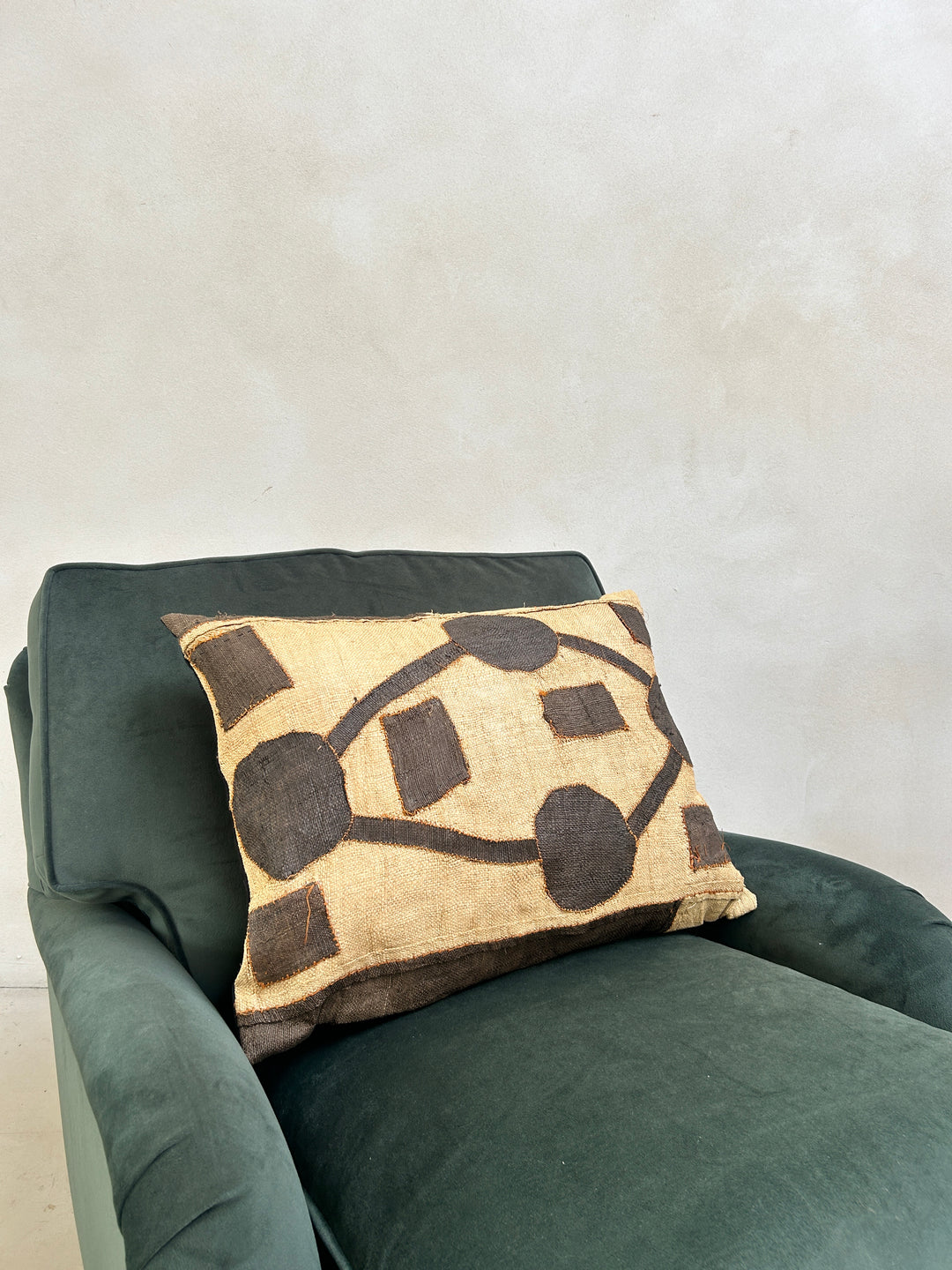 African Kuba Cloth Cushion | Nia Circles
