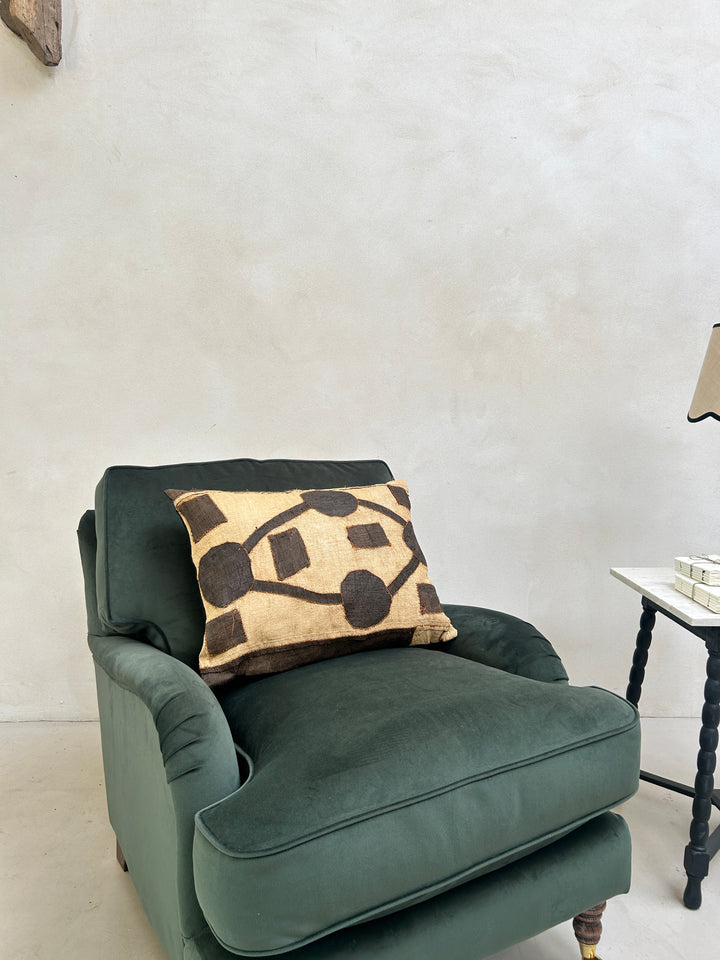 African Kuba Cloth Cushion | Nia Circles