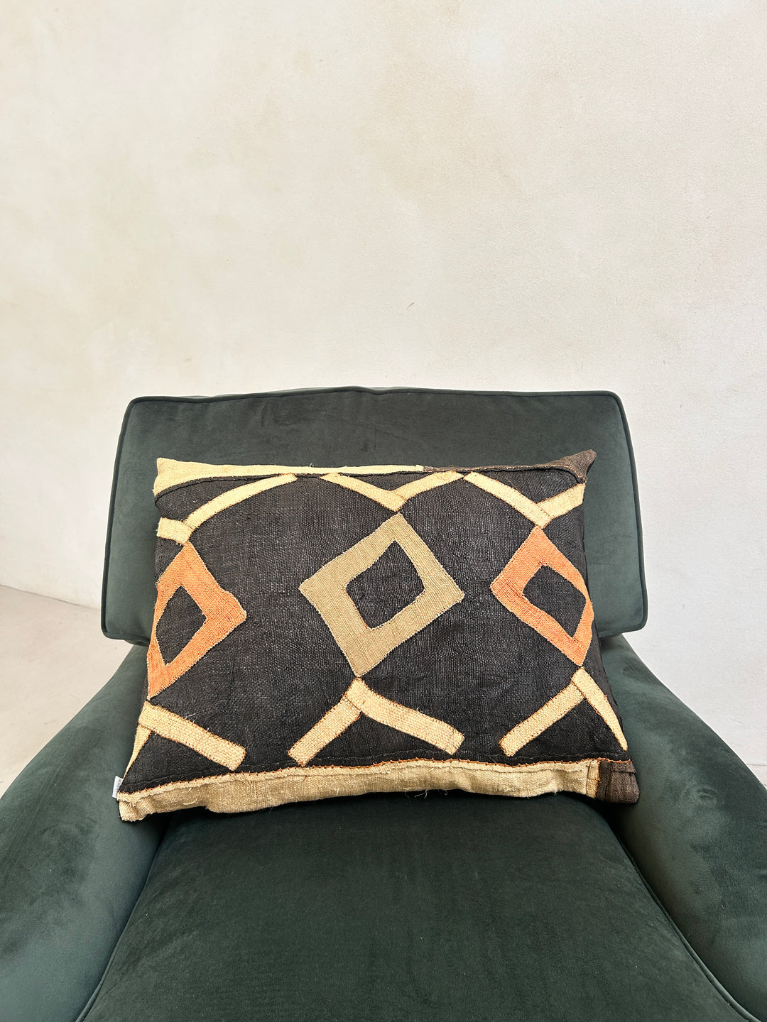 African Kuba Cloth Cushion | Nia Squares