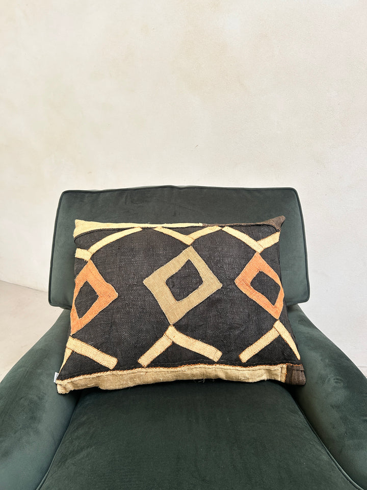 African Kuba Cloth Cushion | Nia Squares