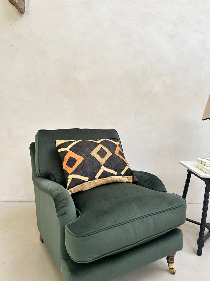 African Kuba Cloth Cushion | Nia Squares