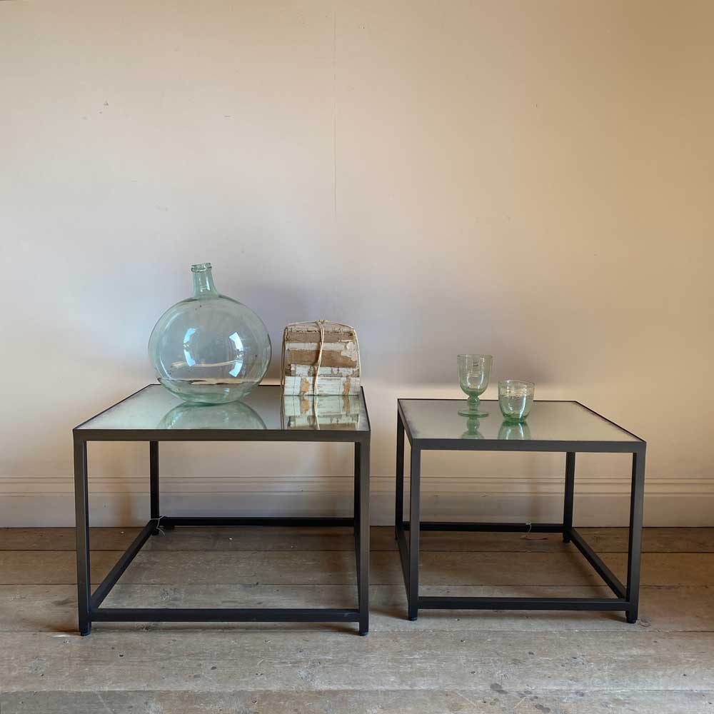 Aged Mirror Coffee Table | Large and small tables