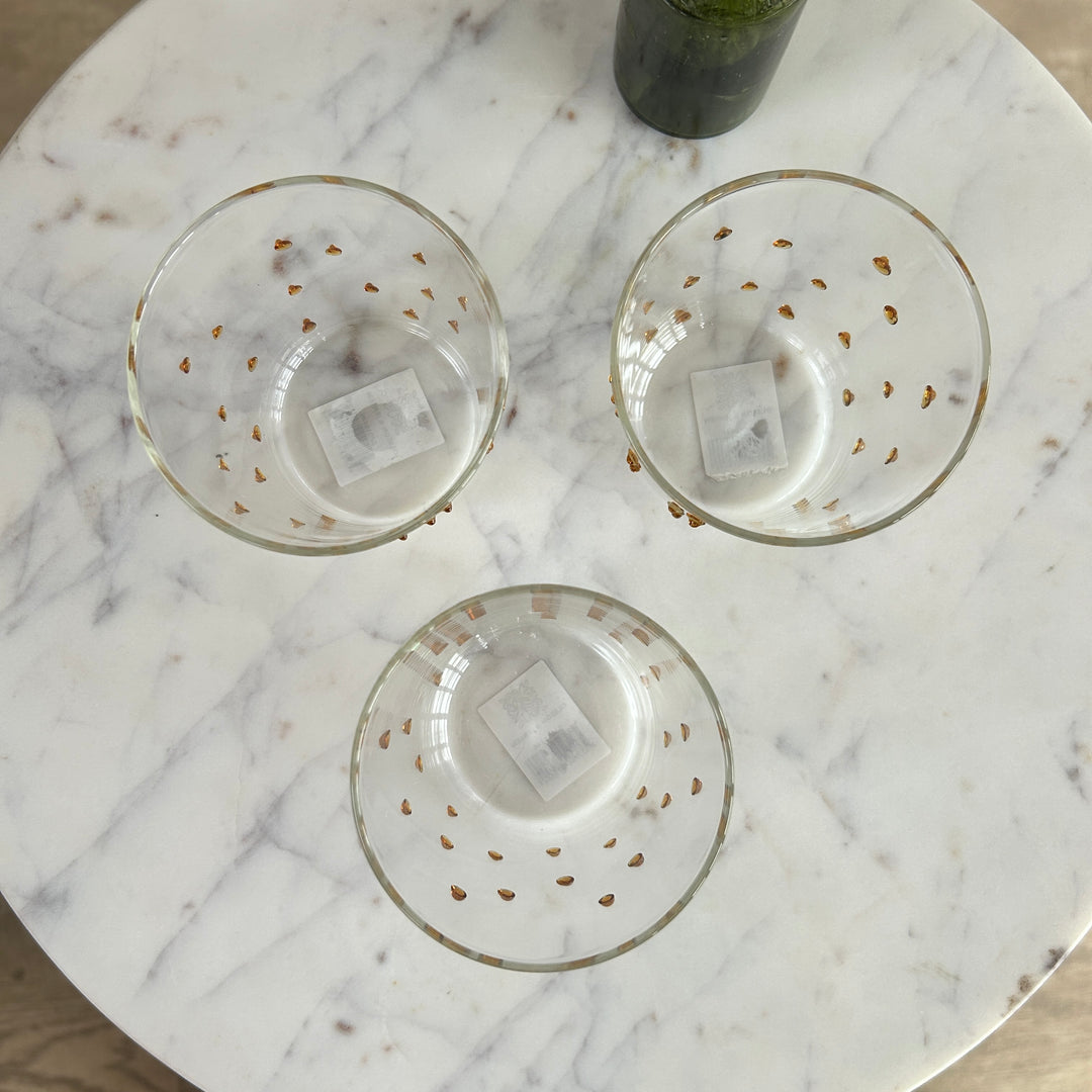 Amber Drinking Glass | Dots 