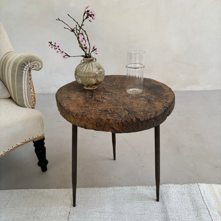 Ancient burr elm side table | Octavia b 