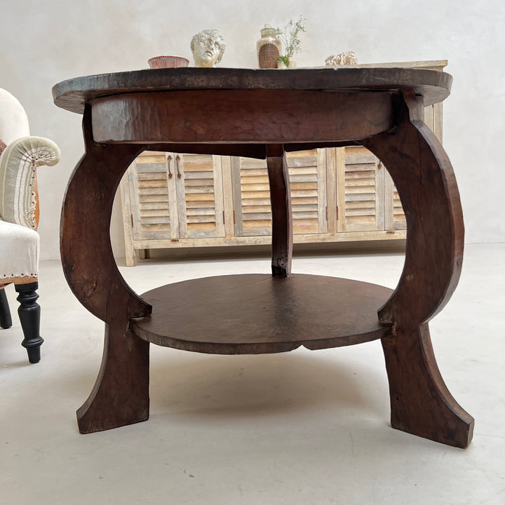 Antique African Round Side Table | C
