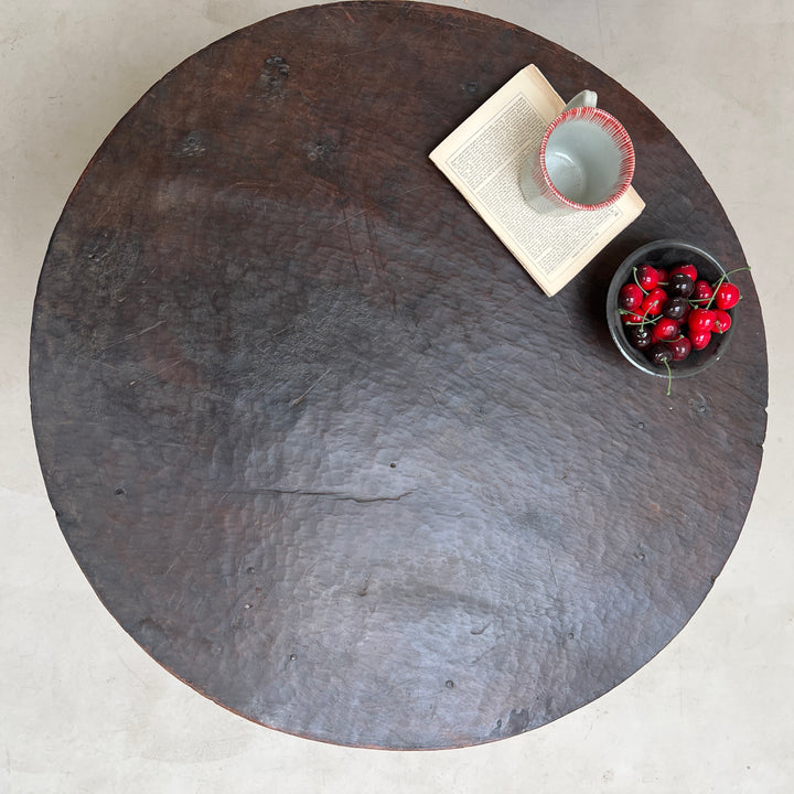 Antique African Round Side Table | C