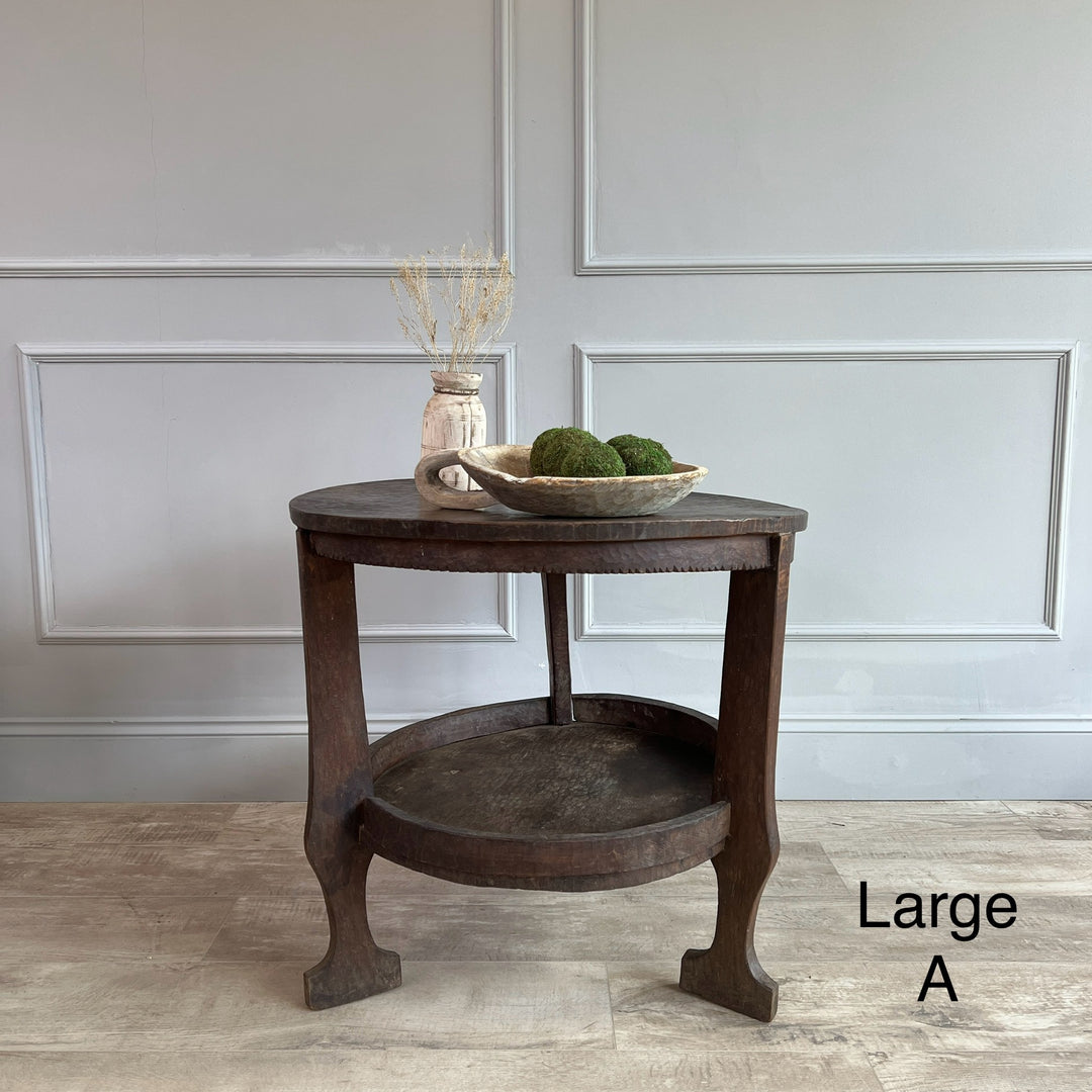 Antique African Round Side Table