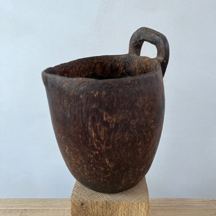 Antique African Wooden Borana Pot Guji
