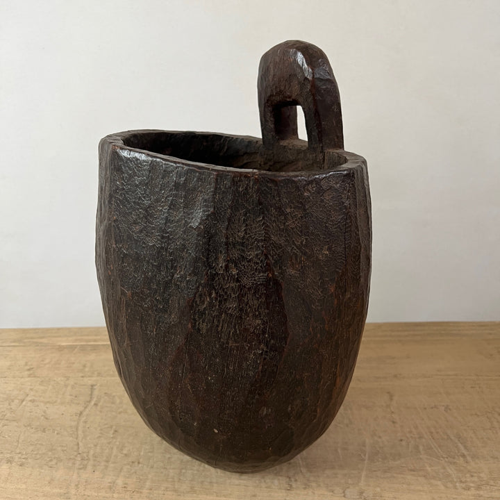 Antique African Wooden Borana Pot Oromia