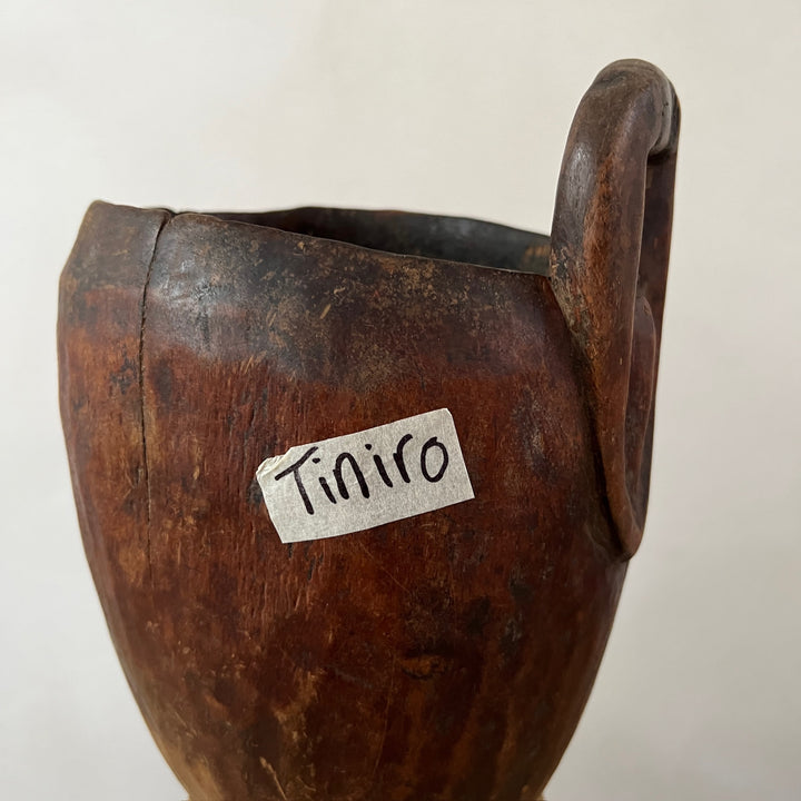 Antique African Wooden Borana Pot Tinier