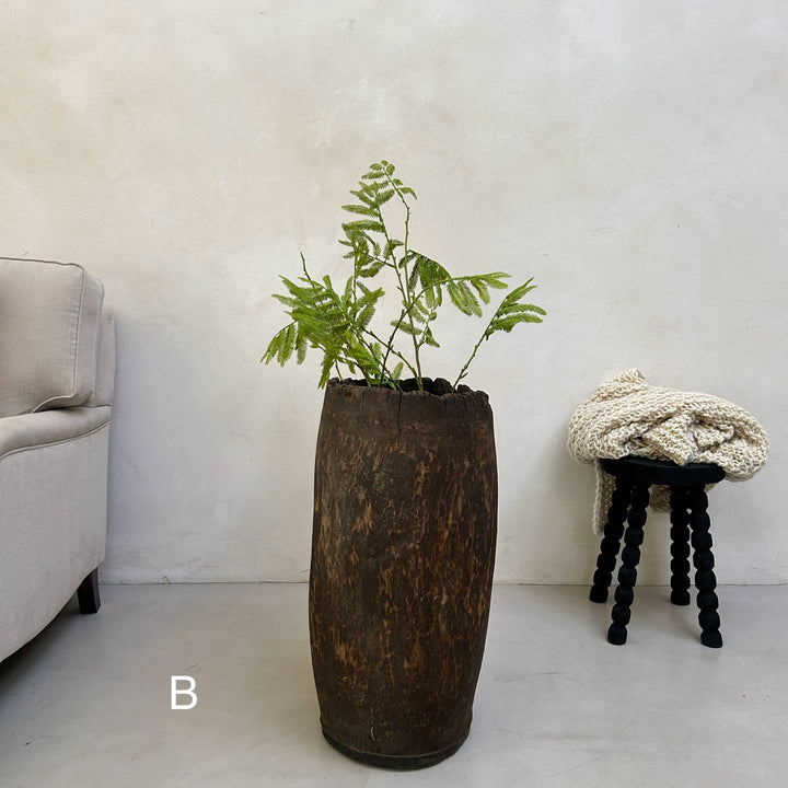 Antique African Wooden Grain Pot