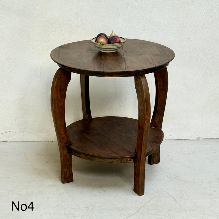 Antique Art Deco Round Side Tables