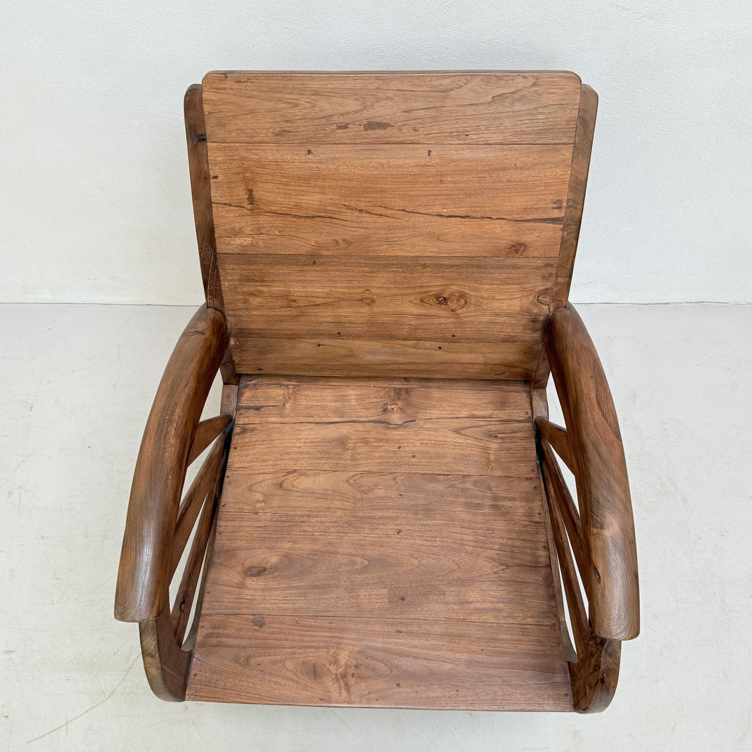 Antique Art Deco Wooden Armchair